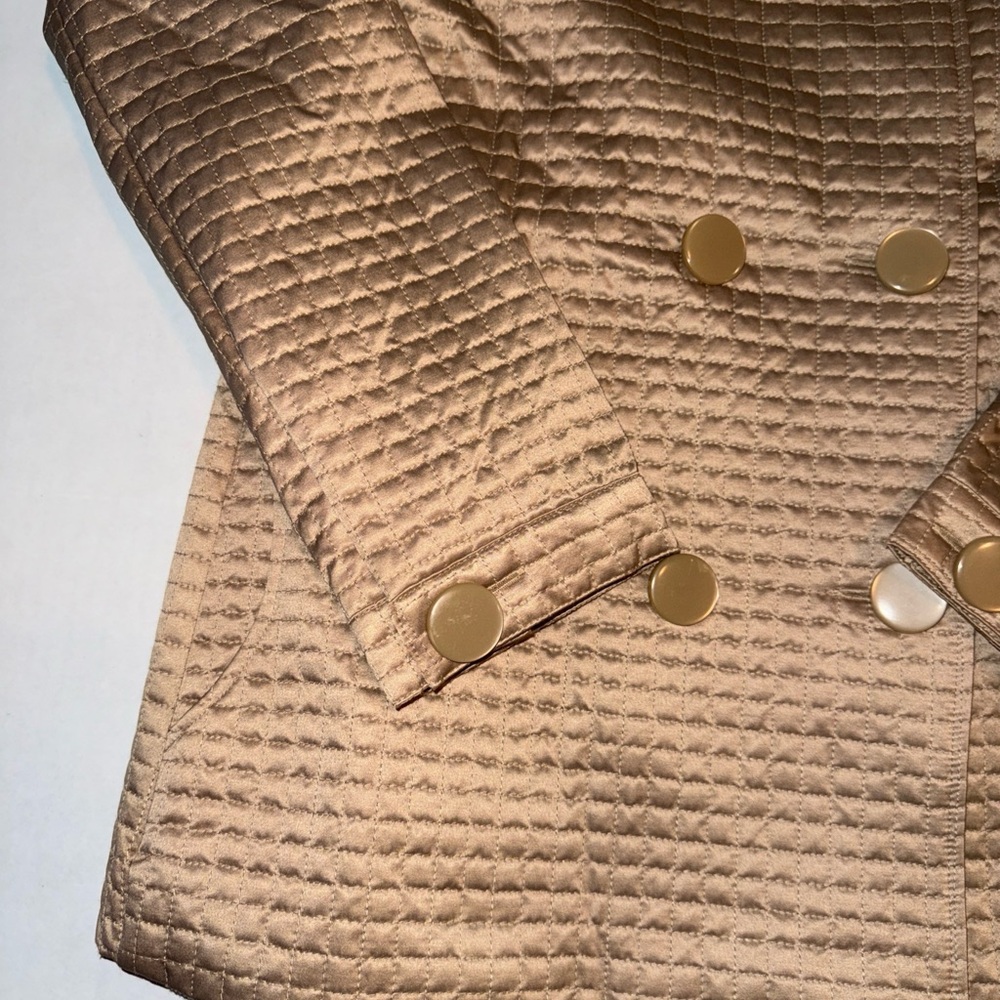 bebe Gold Quilted Pea Coat - Picture 2 of 10
